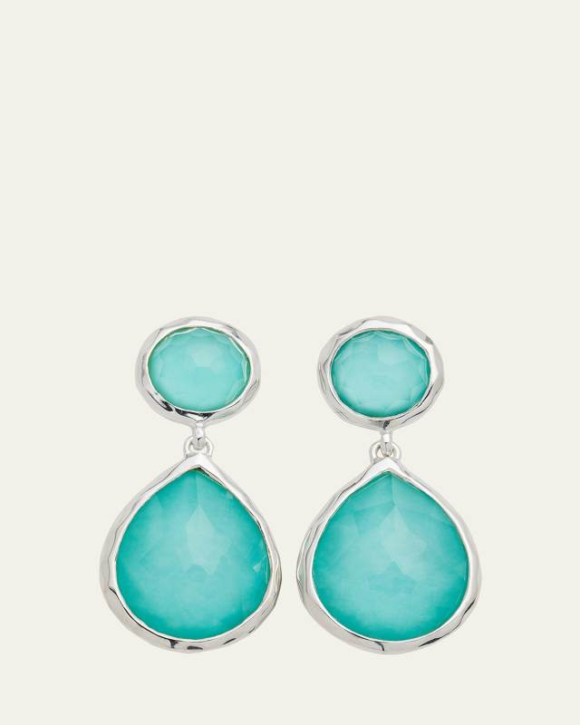 2-Stone Earrings in Sterling Silver